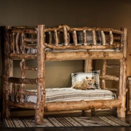 Rustic Aspen Log Bunk Beds